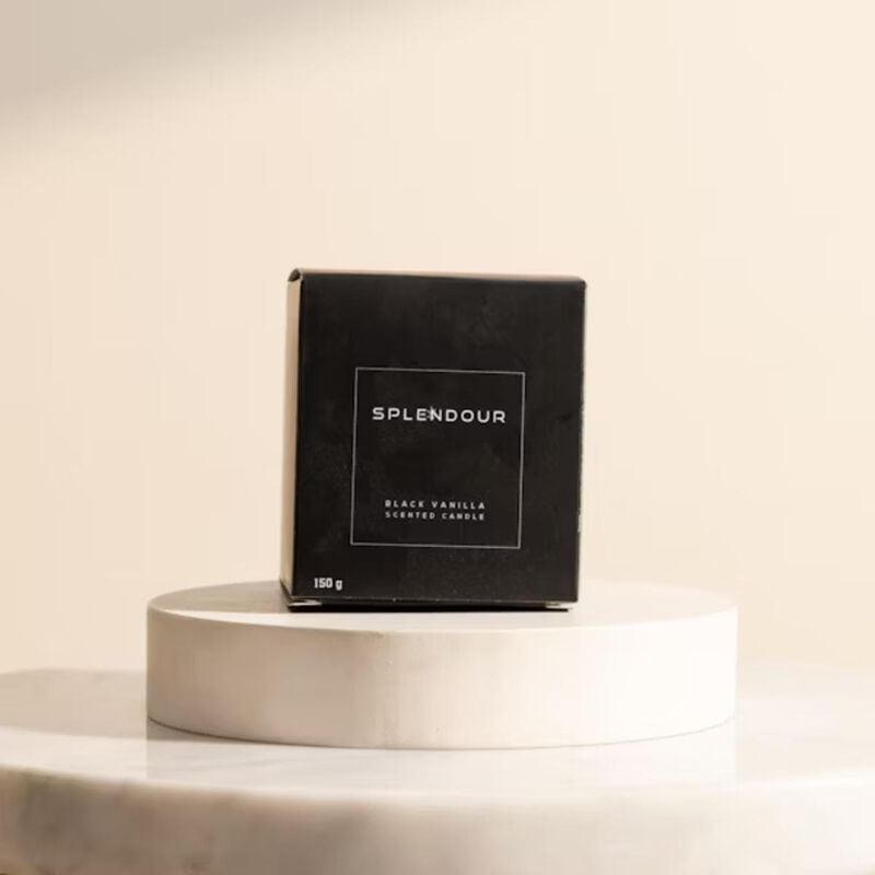 splendour شمعة عطرية بالفانيليا السوداء 150 جم