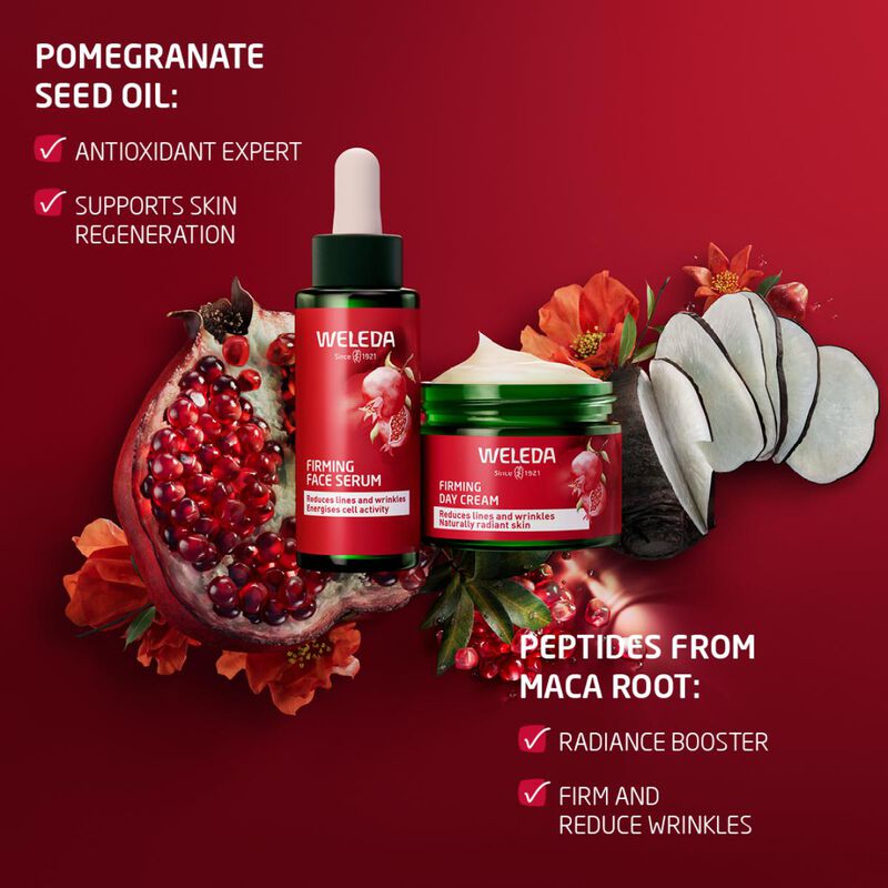 weleda weleda pomegranate & maca peptides firming day cream 40ml