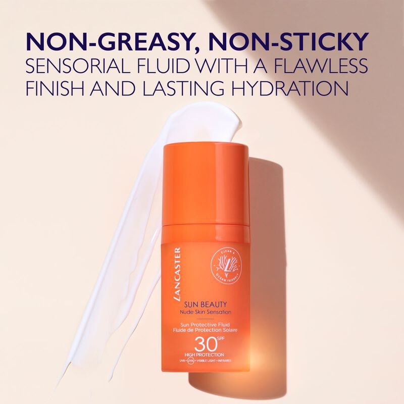 lancaster sun beauty sun protective face fluid spf30