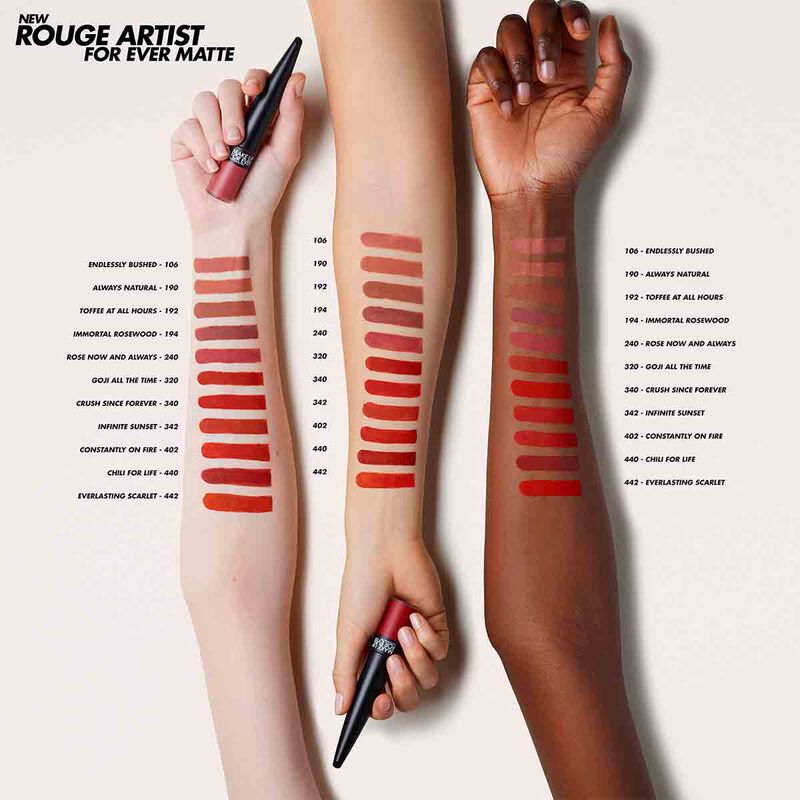 ميك اب فور ايفر أحمر الشفاه المطفي روج آررتست فور ايڤر  مات