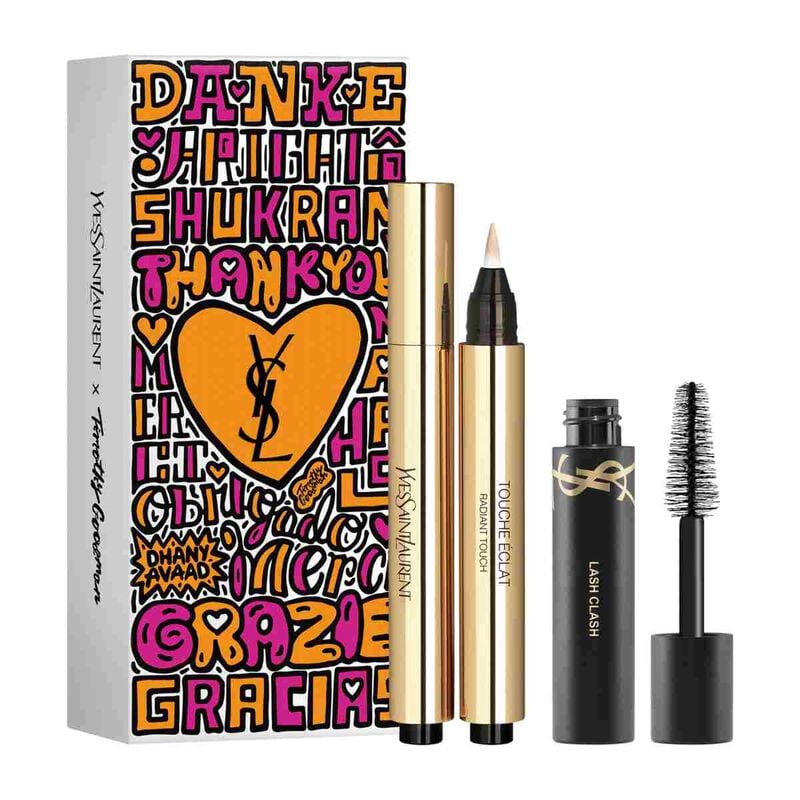 yves saint laurent touche eclat concealer + mini mvefc mascara gift set