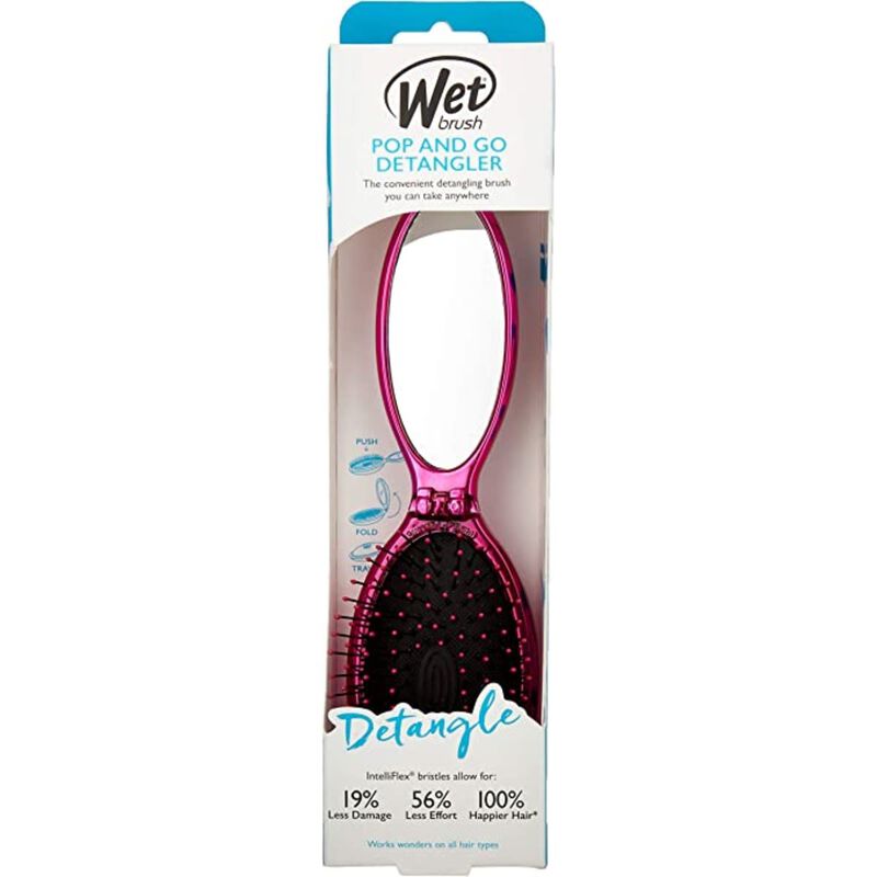 wet brush pop and go detangler hair brush pink