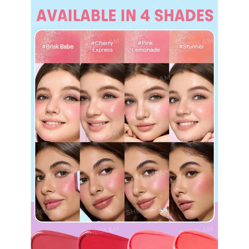sheglam sheglam glass glow blush stick brisk babe