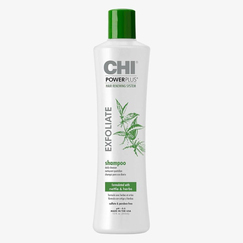 chi chi powerplus exfollate shampoo 12oz .