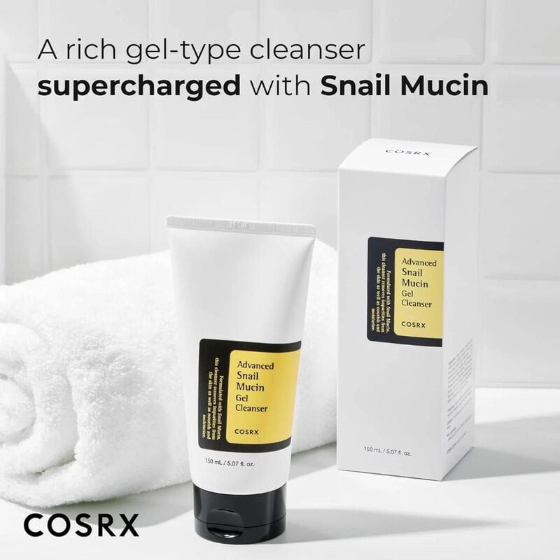 cosrx cosrx advanced snail mucin gel cleanser 50ml