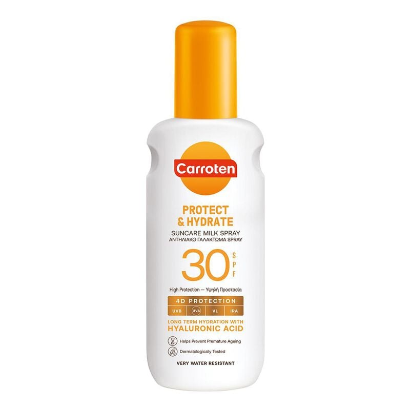 carroten carroten protect & hydrate sun care milk spray spf30200ml