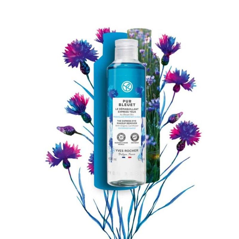 yves rocher the express eye makeup remover pur bleuet  100ml