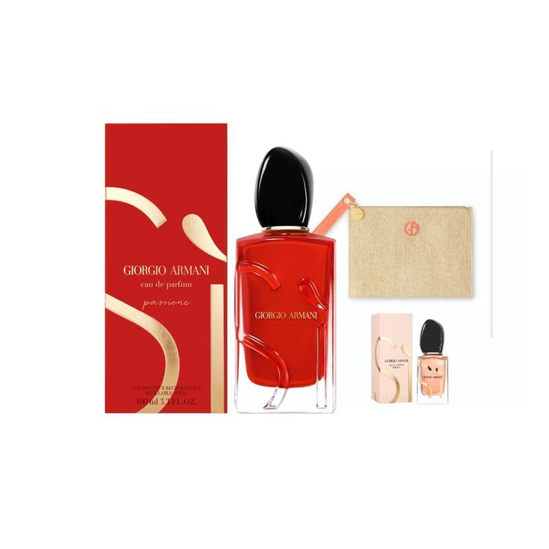 armani beauty si passione edp 100ml + si edp 7ml + pouch