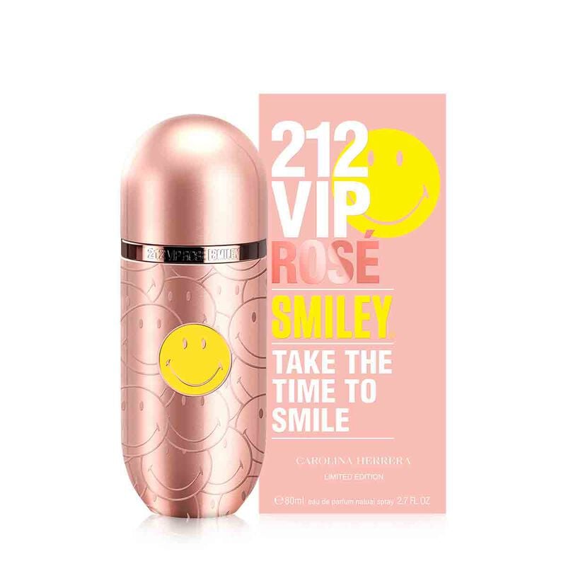 carolina herrera 212 vip rose smiley eau de parfum 80ml