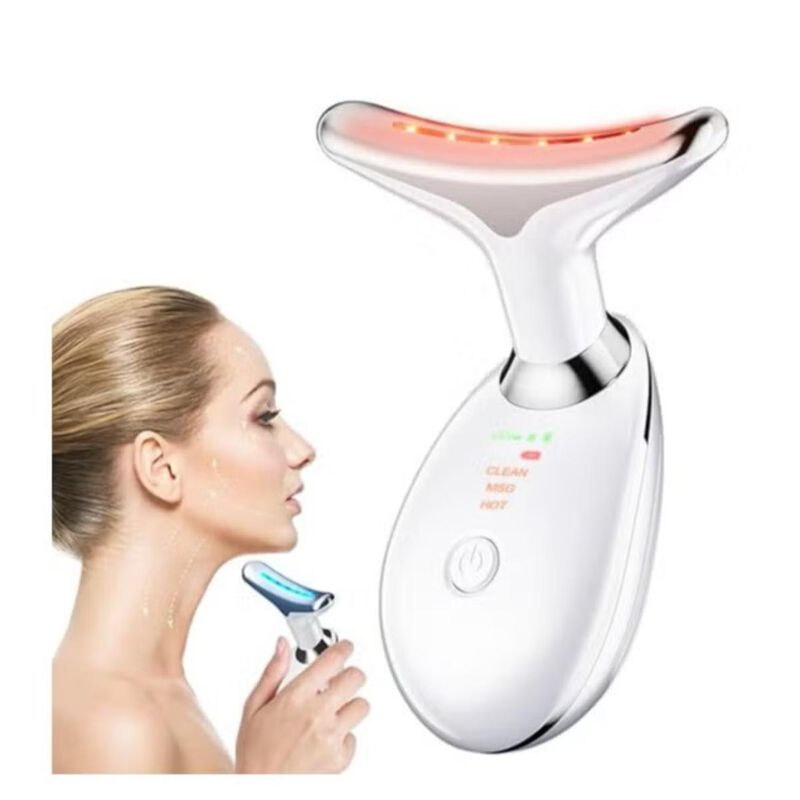rhea beauty vibration face and neck massager  tripleaction wrinkle remover for skin care, tightening, and smoothness
