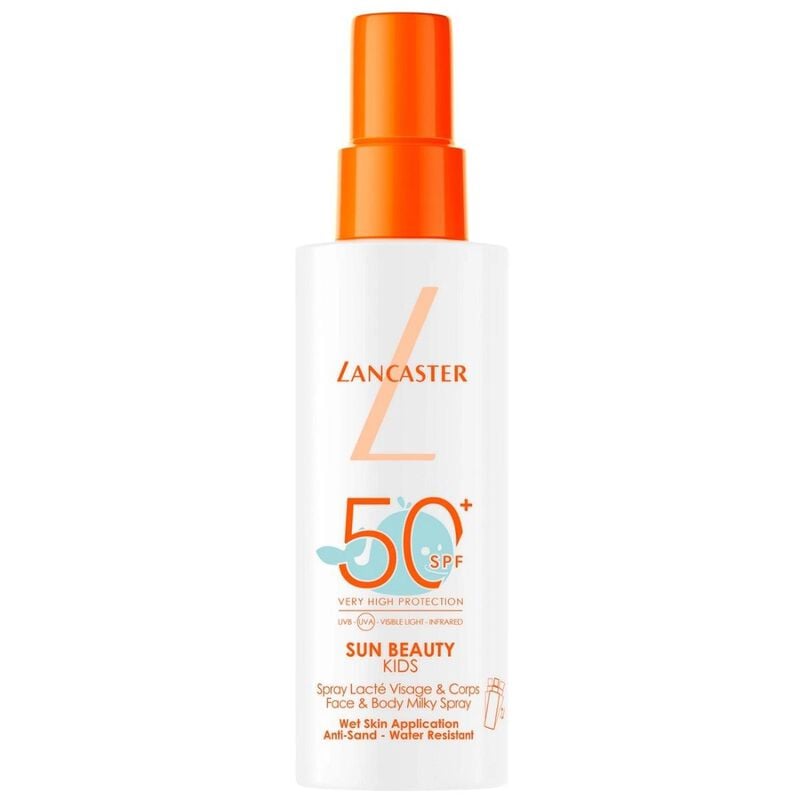 lancaster sun beauty kids face & body milky spray spf50+