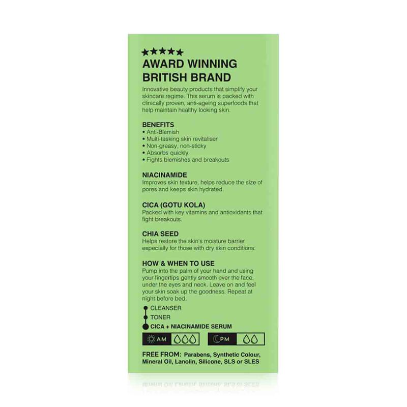 beautypro cica + niacinamide blemish control daily serum