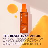 faces sun beauty fast tan optimizer satin dry oil spf50