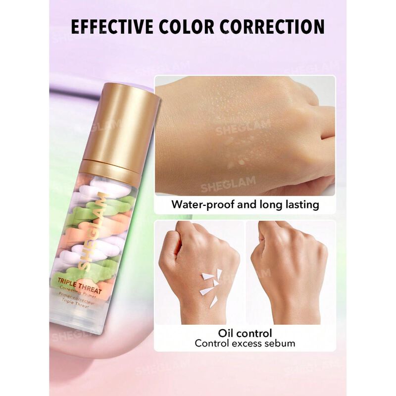 sheglam sheglam triple threat correcting primer 3 in 1 color pore