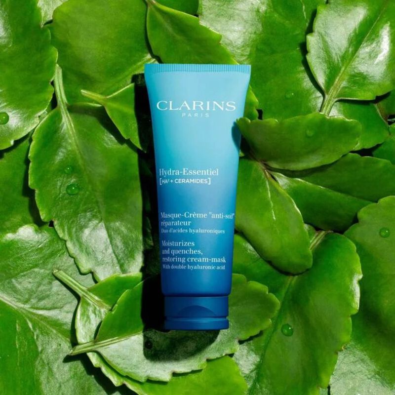 clarins hydraessentiel mask with hyaluronic acid  nourishing + hydrating face mask 75ml