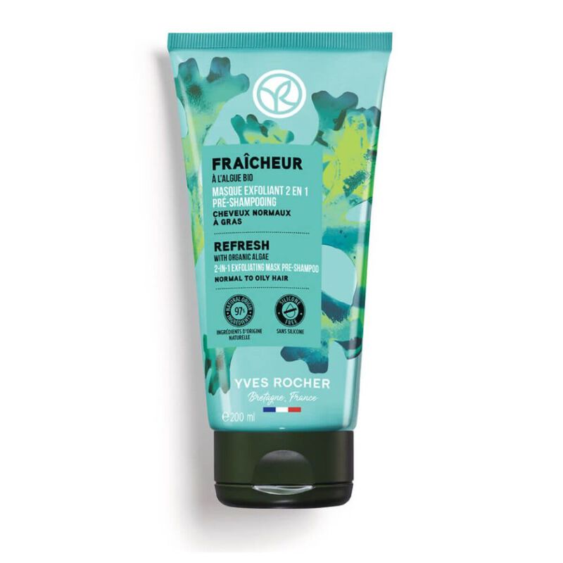 yves rocher refresh preshampoo exfoliating mask