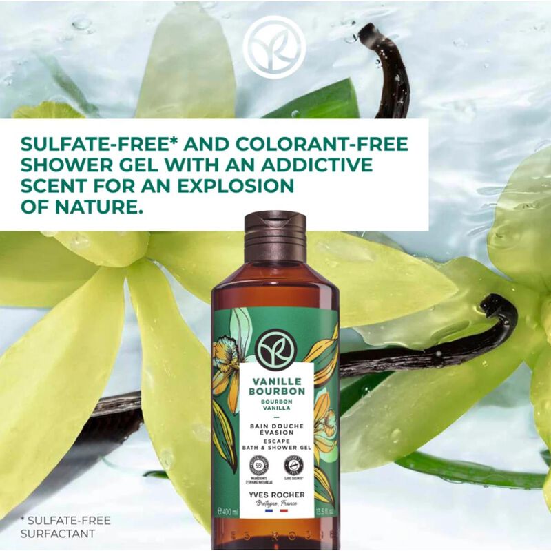 yves rocher bourbon vanilla escape bath and shower gel