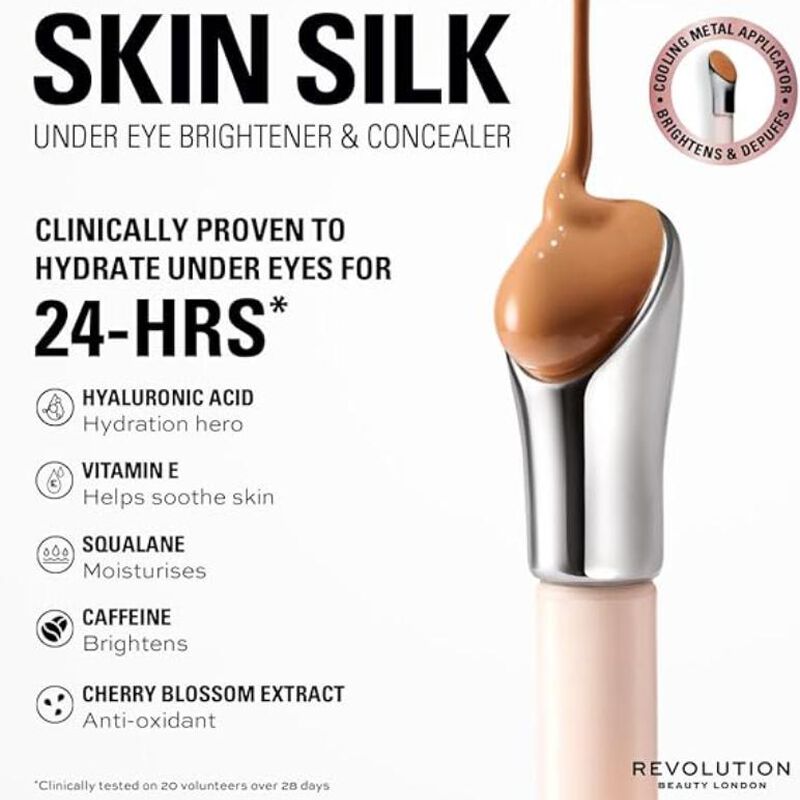 revolution skin silk under eye brightener & concealer fair cool