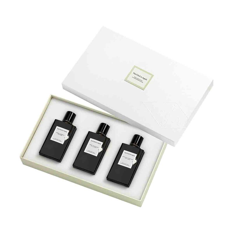van cleef & arpels van cleef ambre imperial+ bois d'amande + moonlight patchouli 3x45ml set