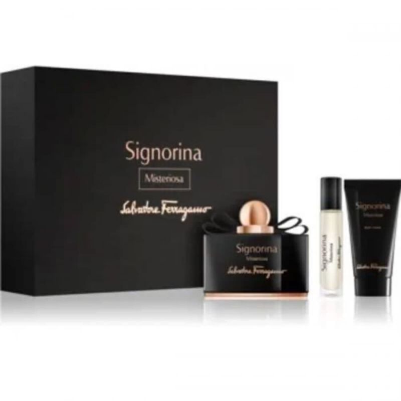salvatore ferragamo signorina misteriosa gift set (edp 100ml + bl 50ml + mini 10ml)