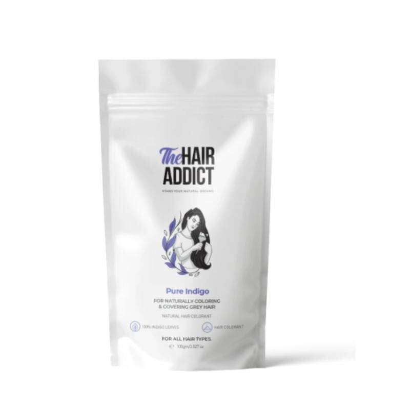 the hair addict مسحوق نيلي نقي 100 جم