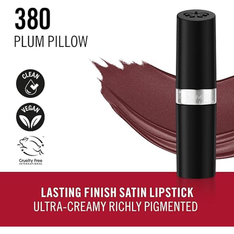 rimmel rimmel lasting finish lipstick  plum pillow, 4g