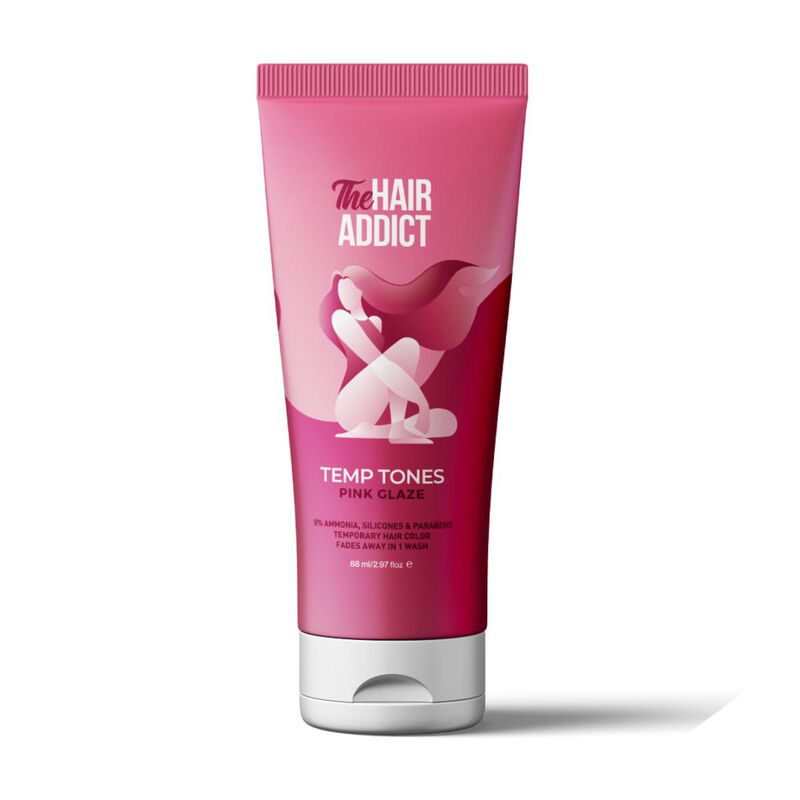 The Hair Addict Temp Tones – Pink Glaze 88 ml hair addict the hair addict temp tones – pink glaze 88 ml