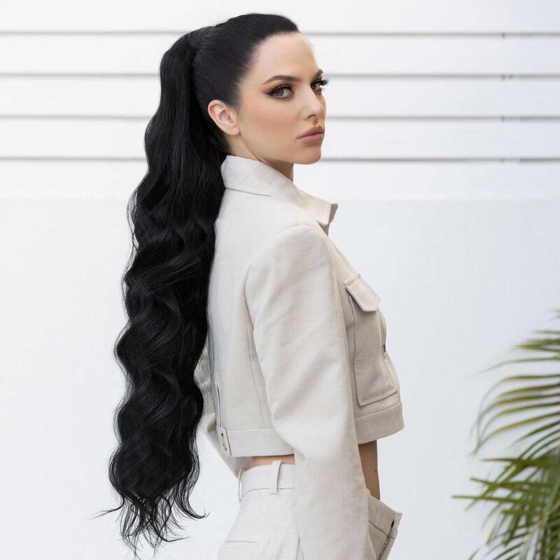 youmi beauty ذيل الحصان لون البني الغامق موكا