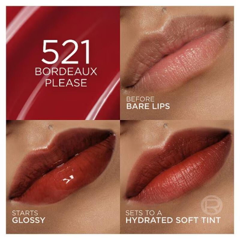 l'oreal paris تنت ليب ستين سيروم 521 بوردو بليز