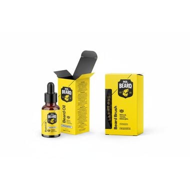 faces smooth   shine beard bundle  beard oil unscented   brush