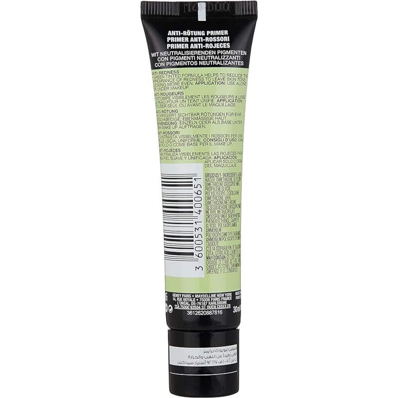 maybelline new york master prime foundation primer  anti redness primer 30