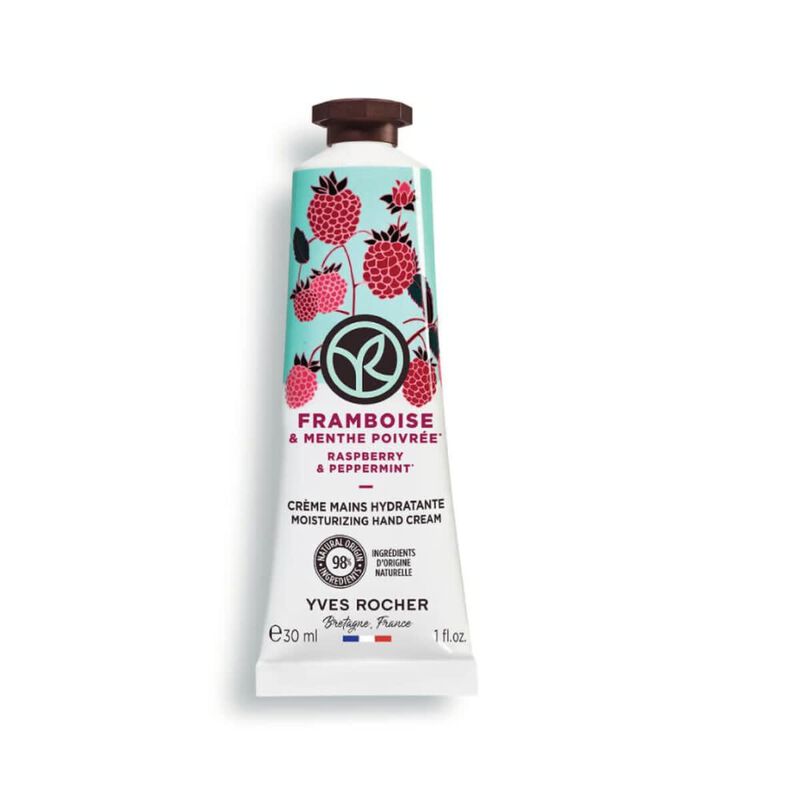yves rocher raspberry & peppermint moisturizing hand cream