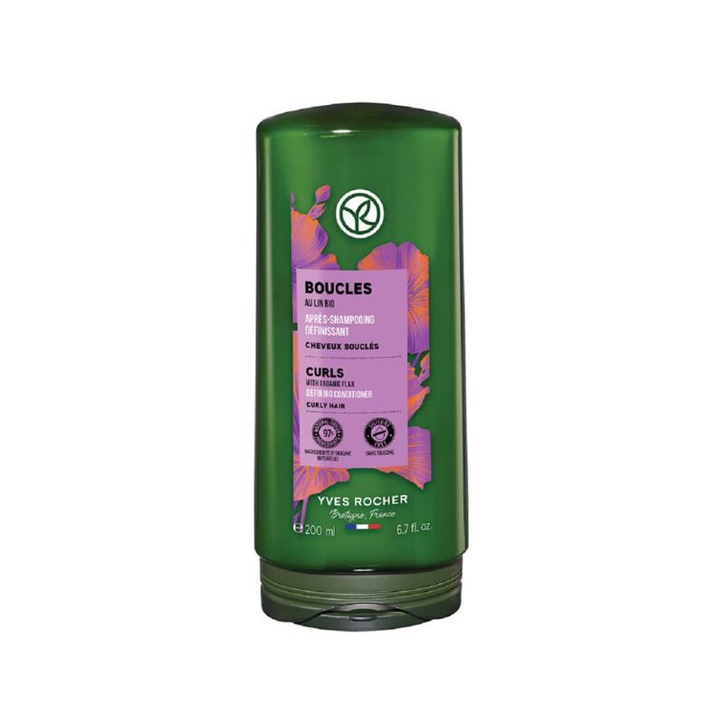yves rocher curls conditioner for curly hair with organic flax