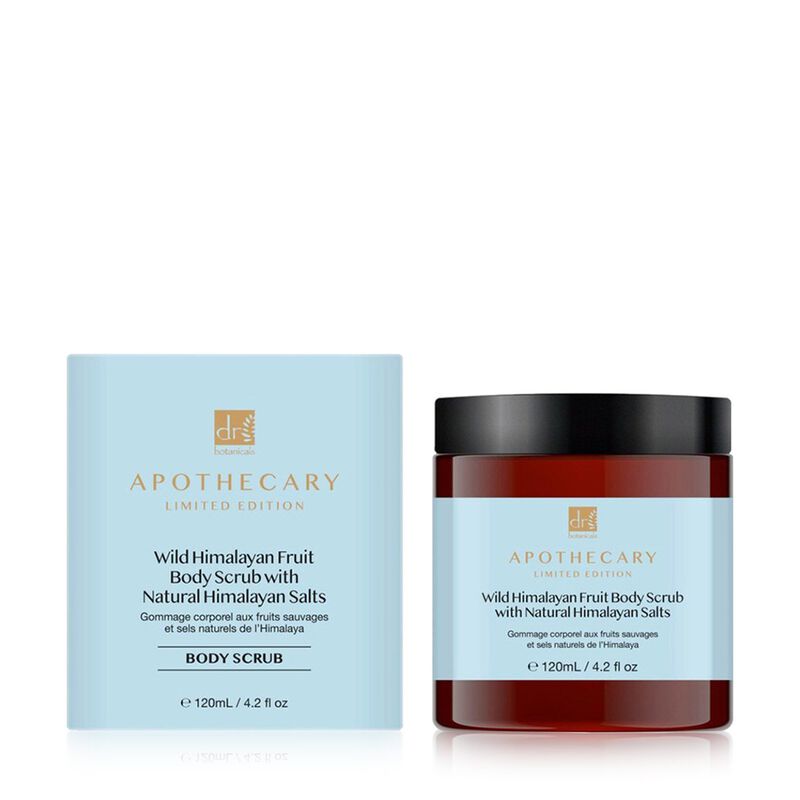 Wild Himalayan Fruit Body Scrub With Natural Himalayan Salts dr. botanicals wild himalayan fruit body scrub with natural himalayan salts