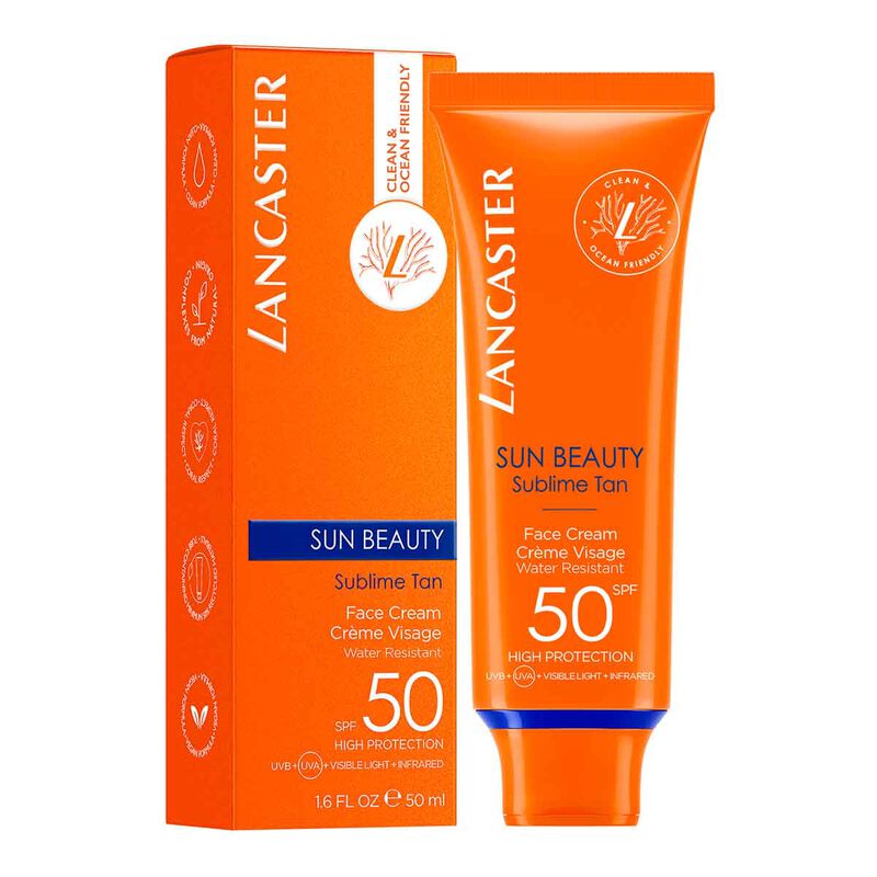 lancaster sun beauty face cream spf50