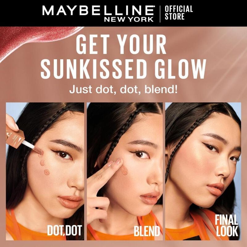 maybelline new york sunkisser liquid glow blush with vitamin e, 02 uptown glow