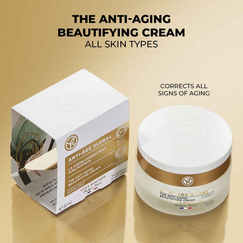 yves rocher antiaging beautifying day cream  all skin types 50ml