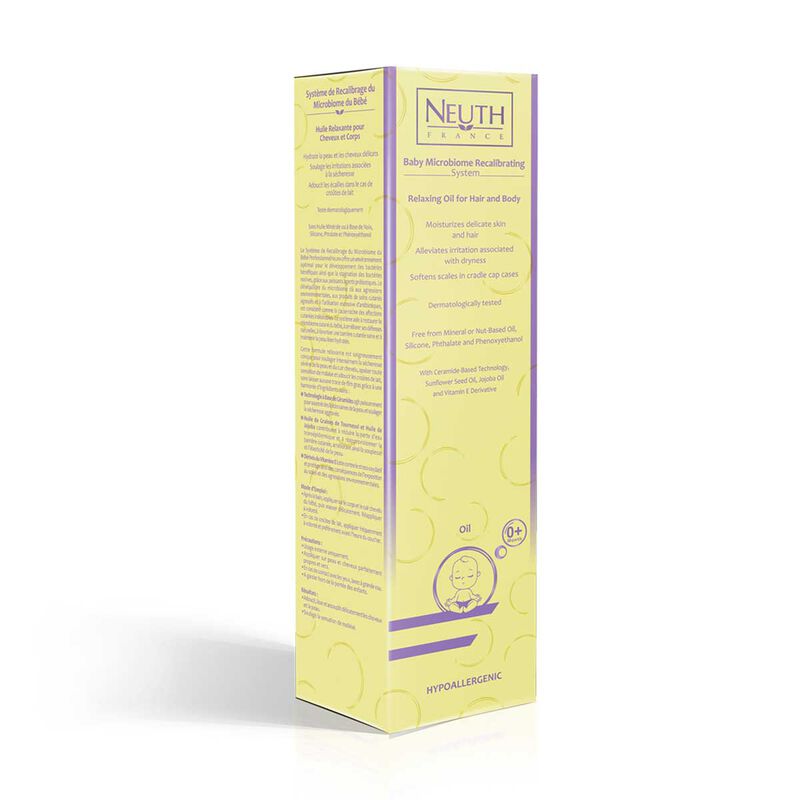 neuth france mircrobiome recalibrating system relaxing oil for hair & body 120 ml