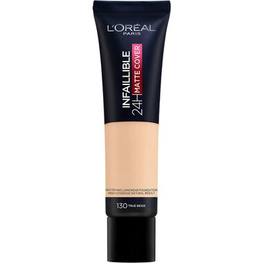 faces l oreal paris infaillible 24h matte cover foundation 130 beige peau oil control high coverage