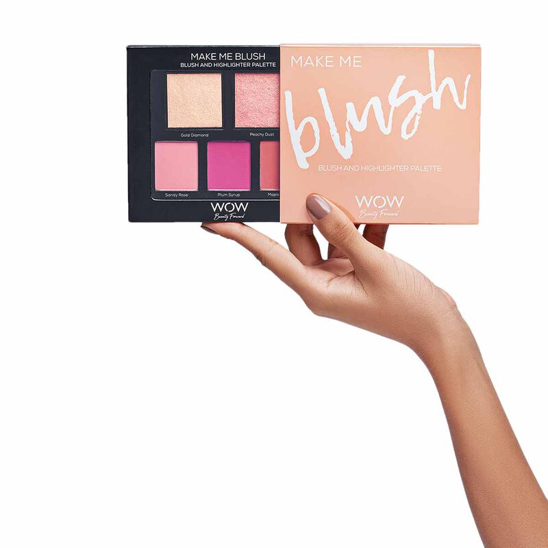 wow beauty make me blush  blush and highlighter palette