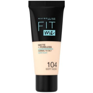 faces fit me matte poreless foundation 104 soft ivory
