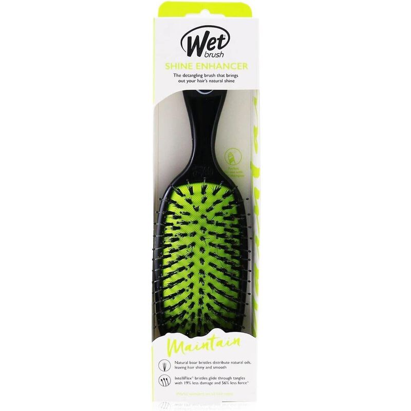 Shine Enhancer Hair Brush - Black Green wet brush shine enhancer hair brush black green