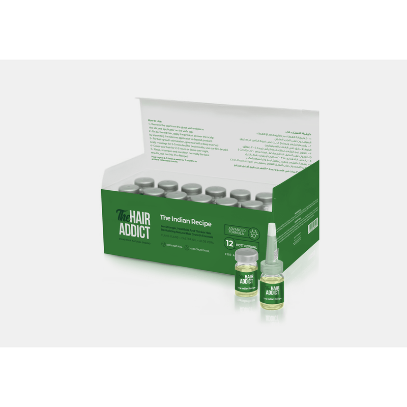 The Indian Recipe - 12 Vials hair addict the indian recipe 12 vials