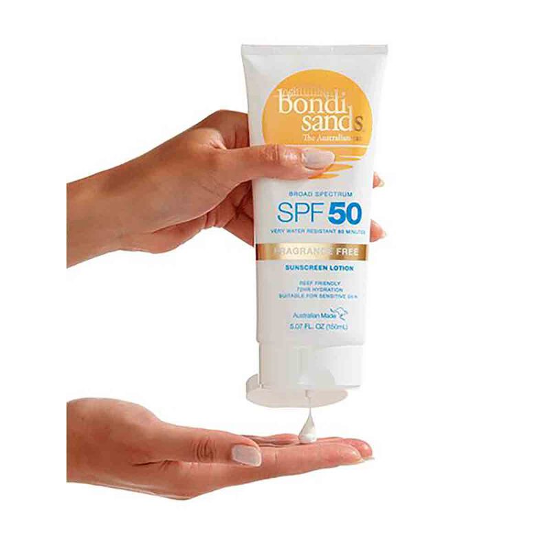 bondi sands sunscreen lotion spf50+ fragrance free 150ml