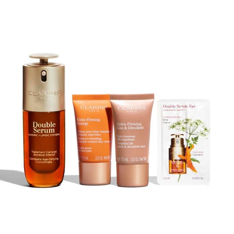 clarins clarins double serum & extra firming vp set