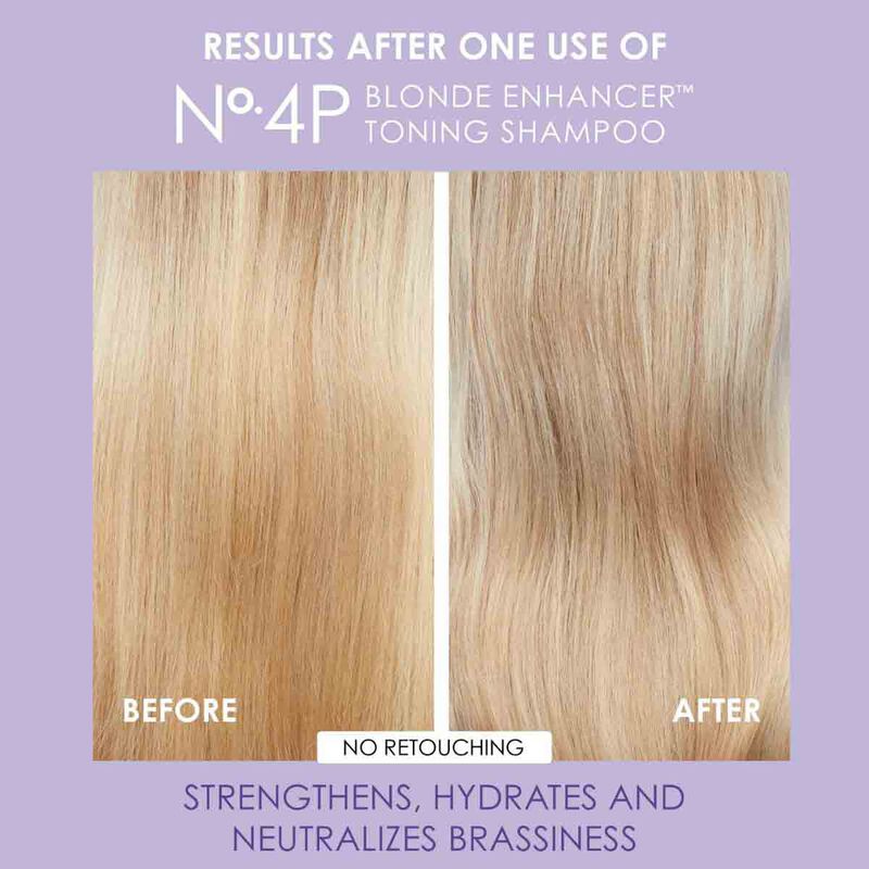 No.4P Purple Blonde Enhancer Toning Shampoo olaplex no.4p purple blonde enhancer toning shampoo