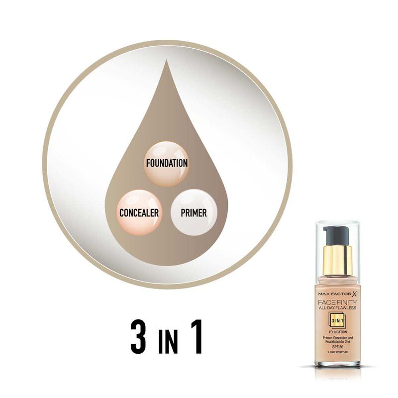 Facefinity All Day Flawless 3 in 1 Liquid Foundation max factor facefinity all day flawless 3 in 1 liquid foundation