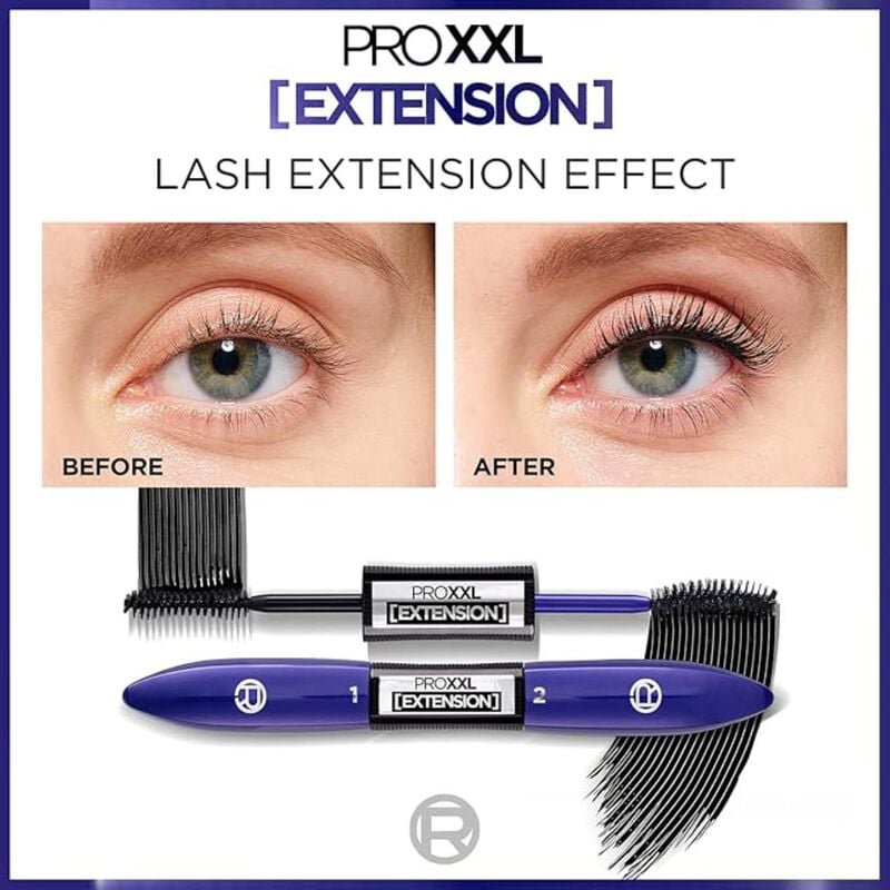 l'oreal paris l'oreal paris pro xxl extension mascara for eyelash extensions, black 12 ml