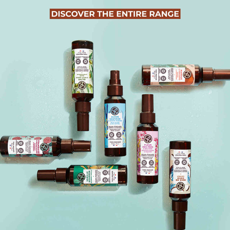 yves rocher perfumed body and hair mist coconut