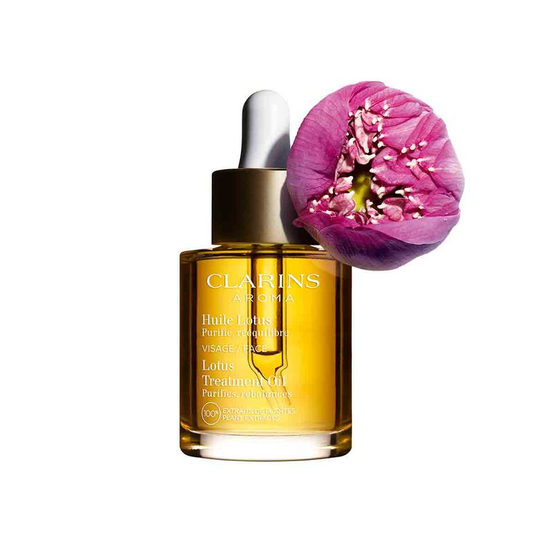 clarins lotus face treatment oil for oily combination skin 30ml